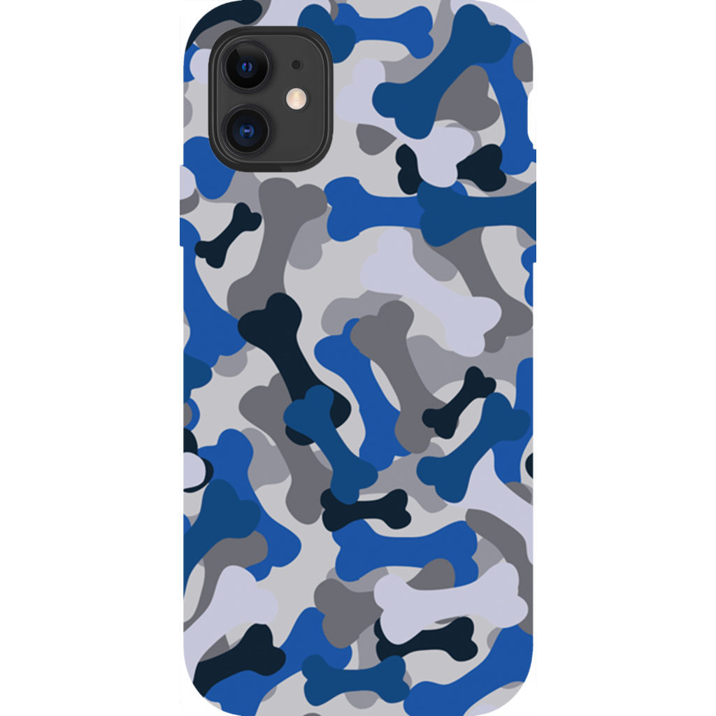 Bone Camo Blue Phone Cases
