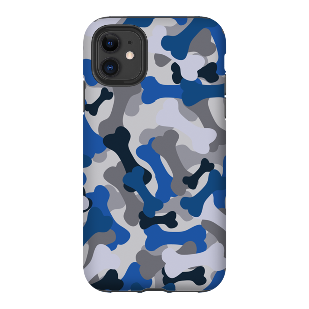 Bone Camo Blue Phone Cases