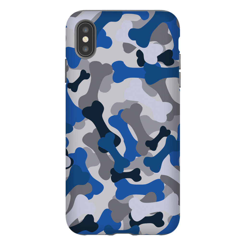 Bone Camo Blue Phone Cases