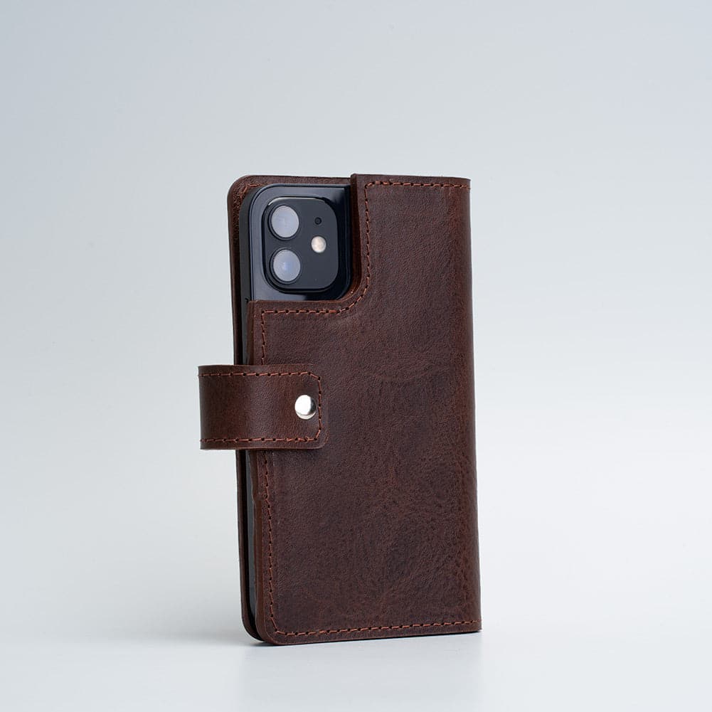 Leather Folio Wallet for iPhone 12 Series with MagSafe on magnet closure (SALE)